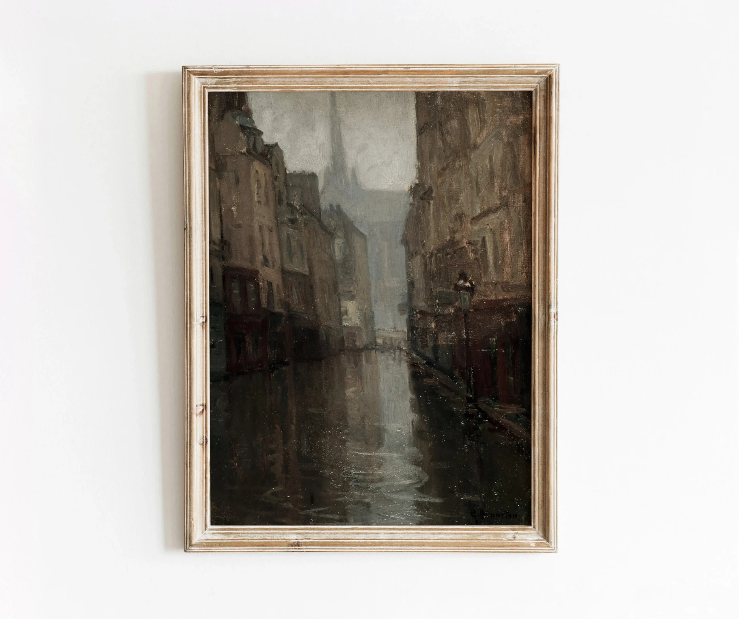 Europejska wioska w stylu vintage Jasnoszary