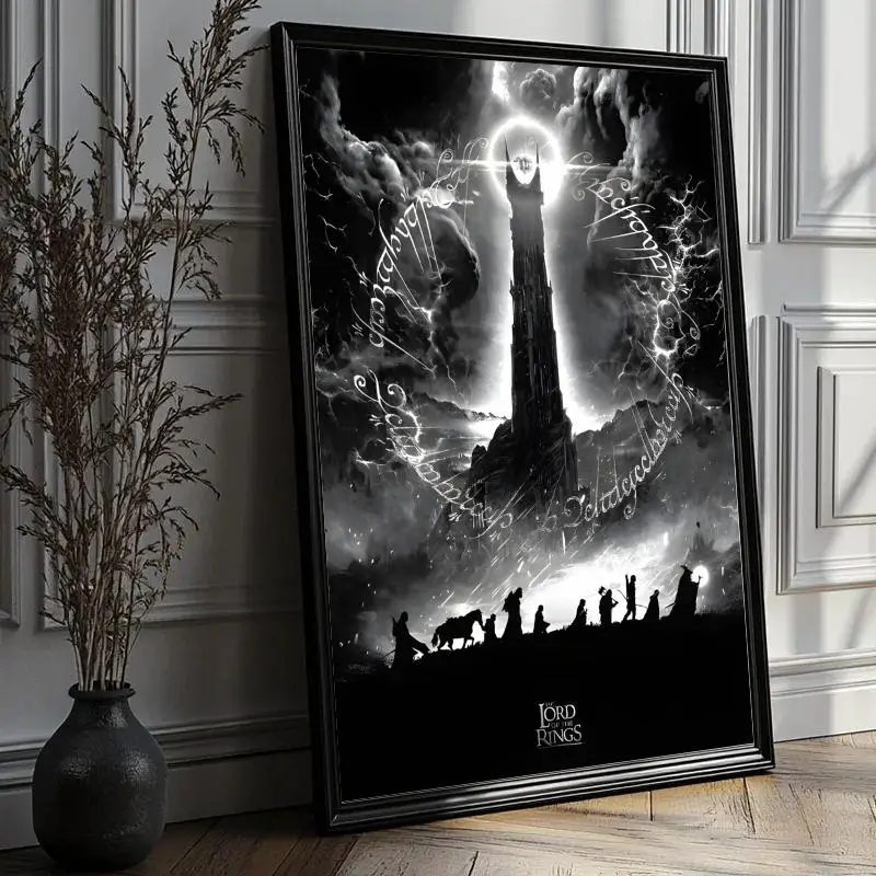 Plakat Władca Pierścieni - filmowy Black10