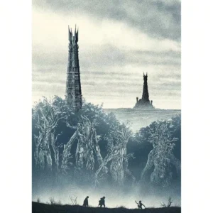 Plakat Władca Pierścieni - klimatyczna grafika fantasy Wzór 1