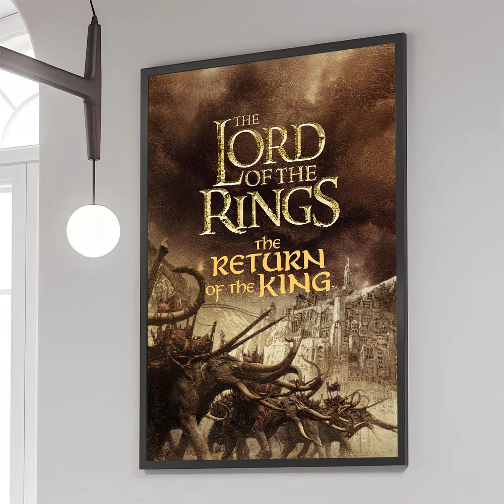 Władca Pierścieni - plakat filmowy retro Czarny