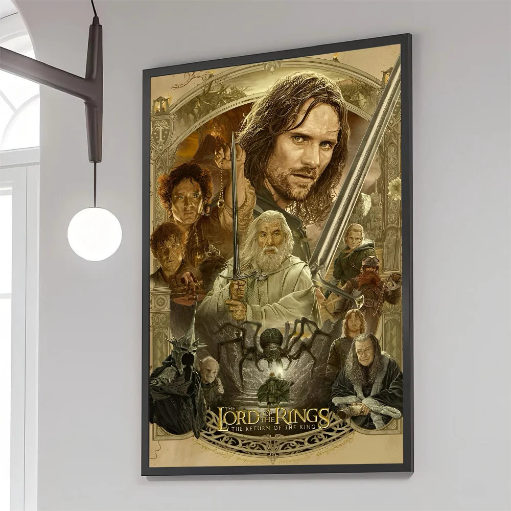 Władca Pierścieni - plakat filmowy retro Czerwony