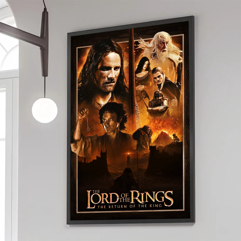 Władca Pierścieni - plakat filmowy retro Fioletowy
