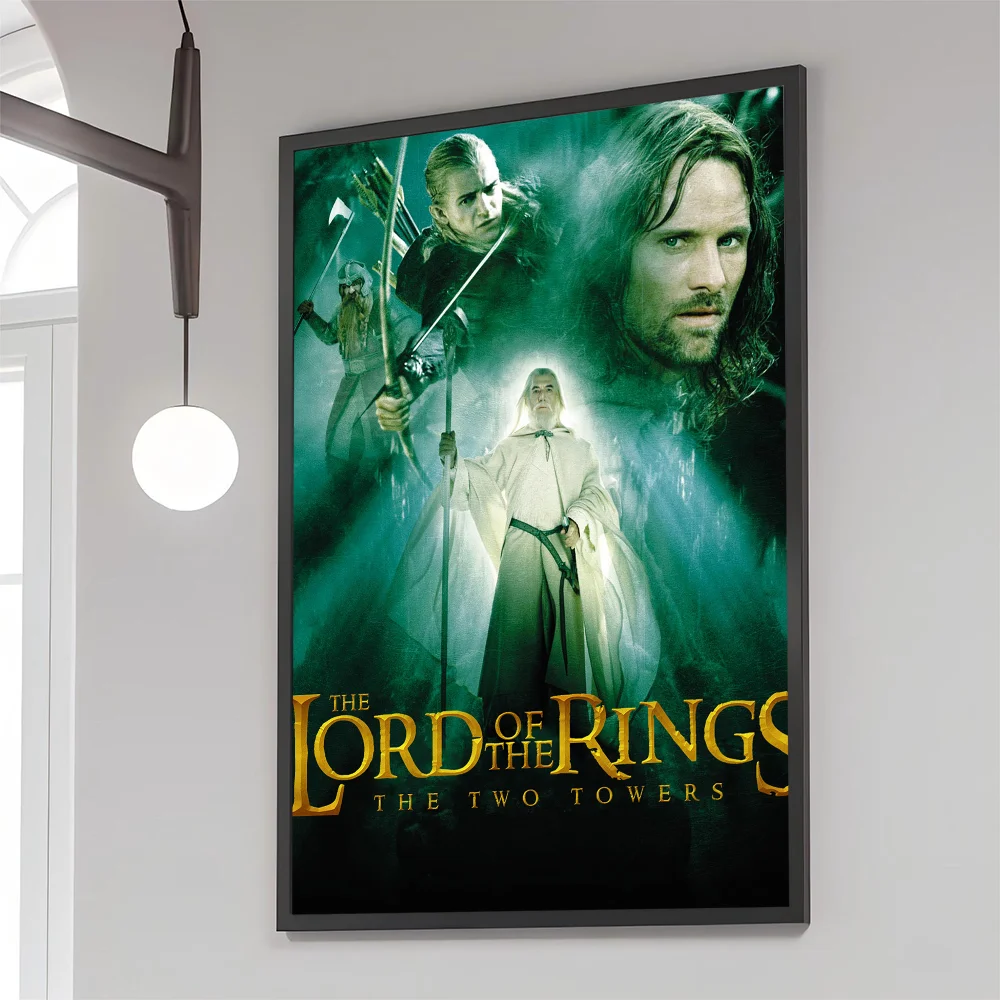 Władca Pierścieni - plakat filmowy retro Granatowy