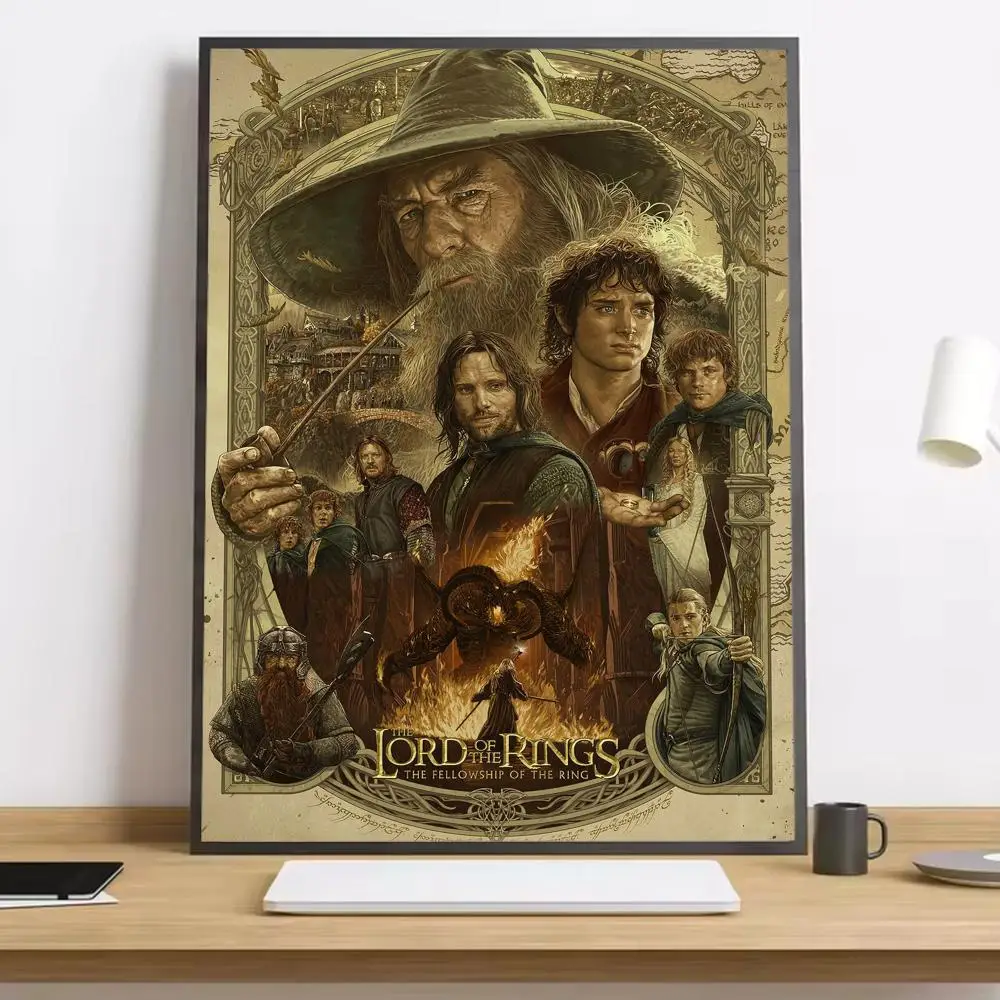 Władca Pierścieni - plakat z kaligrafią Zielony