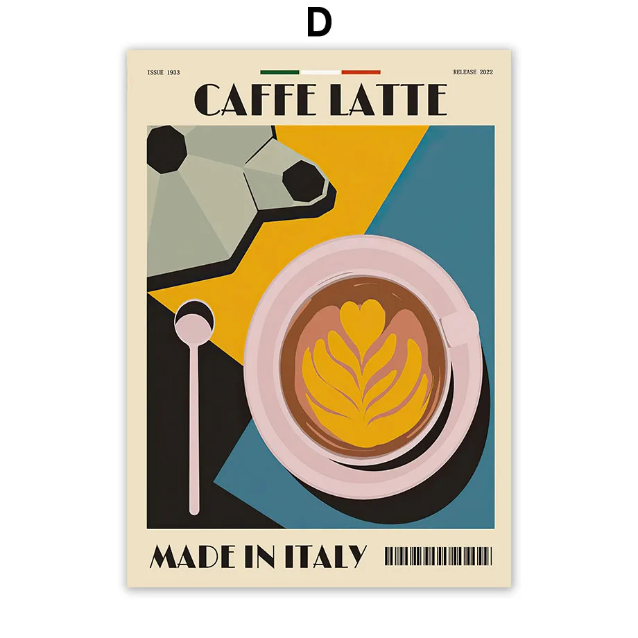 Plakat włoskie espresso - grafika kawowa Wzór 2