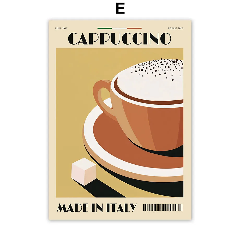 Plakat włoskie espresso - grafika kawowa Wzór 3