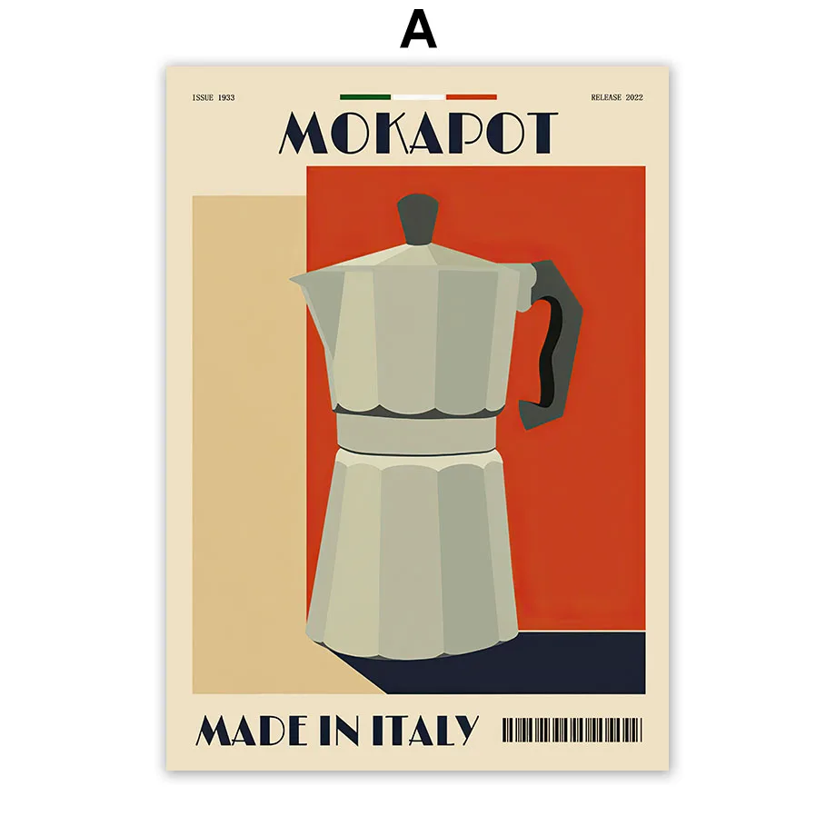 Plakat włoskie espresso - grafika kawowa Wzór 5