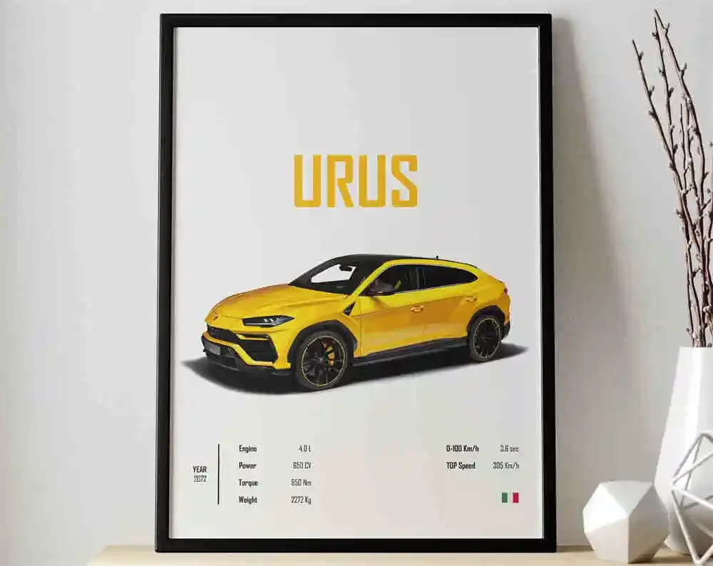 Plakat retro - włoskie samochody Wzór 1