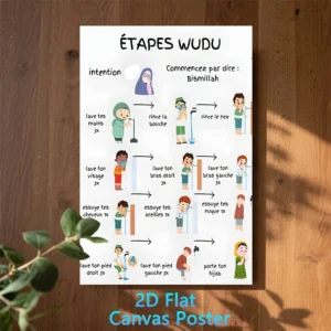 Plakat przewodnik islamskiego rytuału wudu Wzór 1