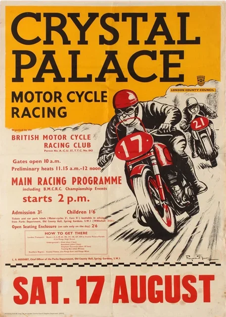 Plakat z wyścigiem motocyklowym TT w stylu vintage Pomarańczowy