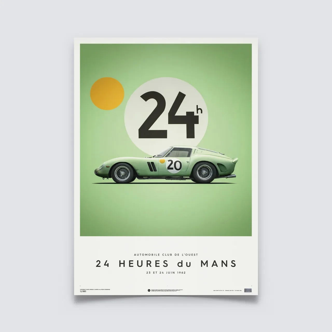 Plakat wyścigowy Le Mans 24h - vintage motoryzacja Wzór 7