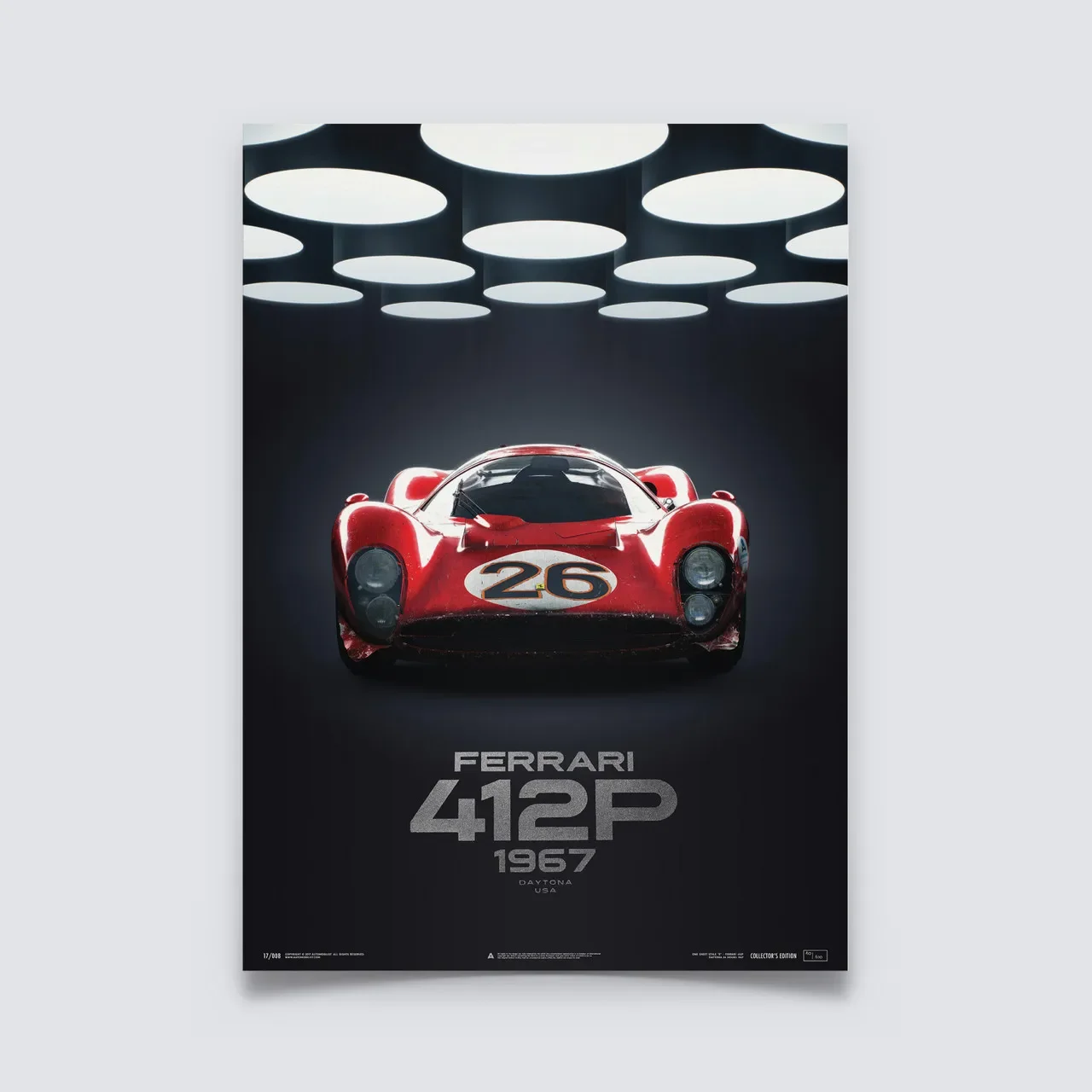 Plakat wyścigowy Le Mans 24h - vintage motoryzacja Wzór 8