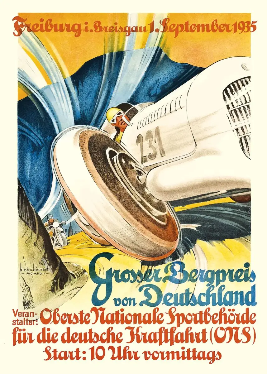 Plakat wyścigowy Monaco Grand Prix w stylu retro Burgundia