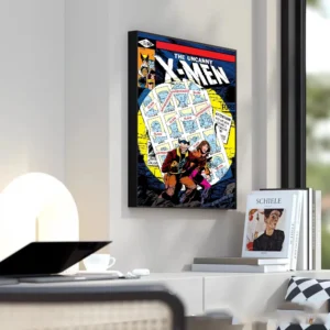 Superbohaterowie X-Men - plakat w stylu retro komiks Fioletowy/фиолетовый