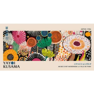 Plakat Yayoi Kusama - abstrakcja kwiatowa Wzór 1