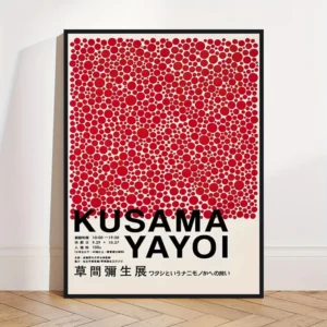 Yayoi Kusama - abstrakcyjny plakat z dynią Błękitny