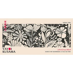 Plakat Yayoi Kusama kwiat - sztuka japońska Jasny