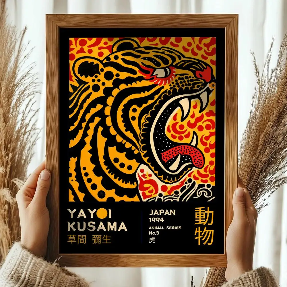 Plakat Yayoi Kusama - pop art z kropkami Black1