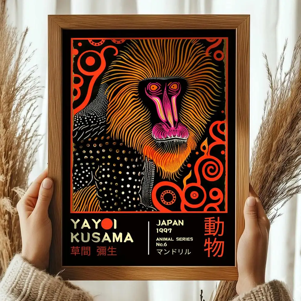Plakat Yayoi Kusama - pop art z kropkami Black3