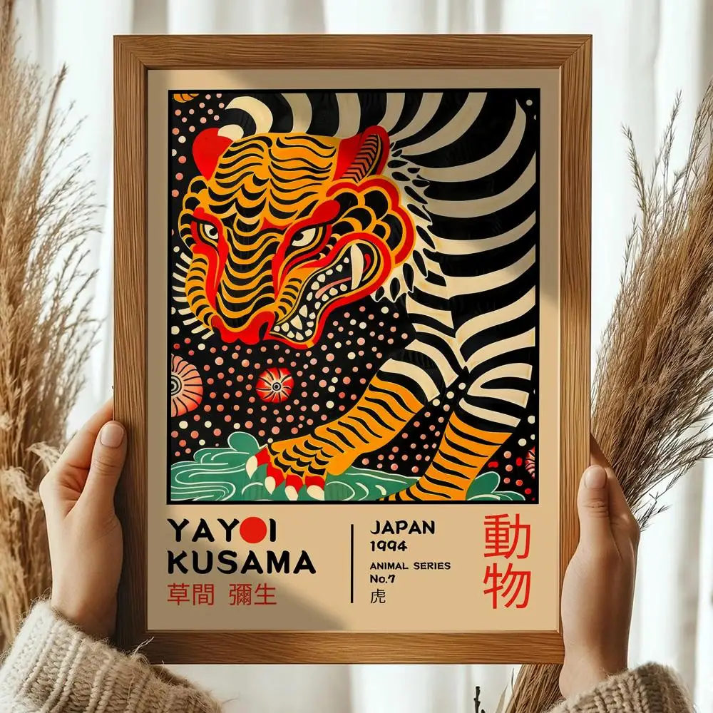 Plakat Yayoi Kusama - pop art z kropkami Black5