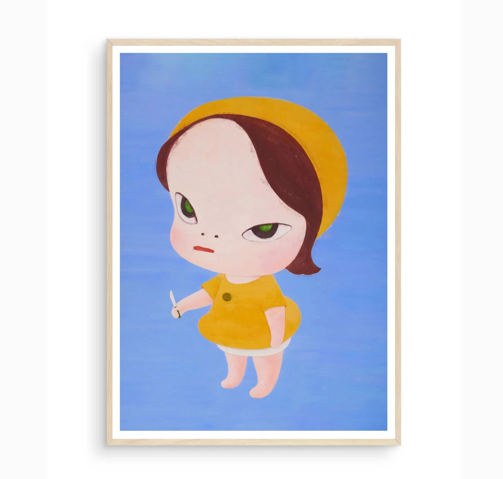 Yoshitomo Nara – plakat z postacią w stylu japońskim Wzór 11