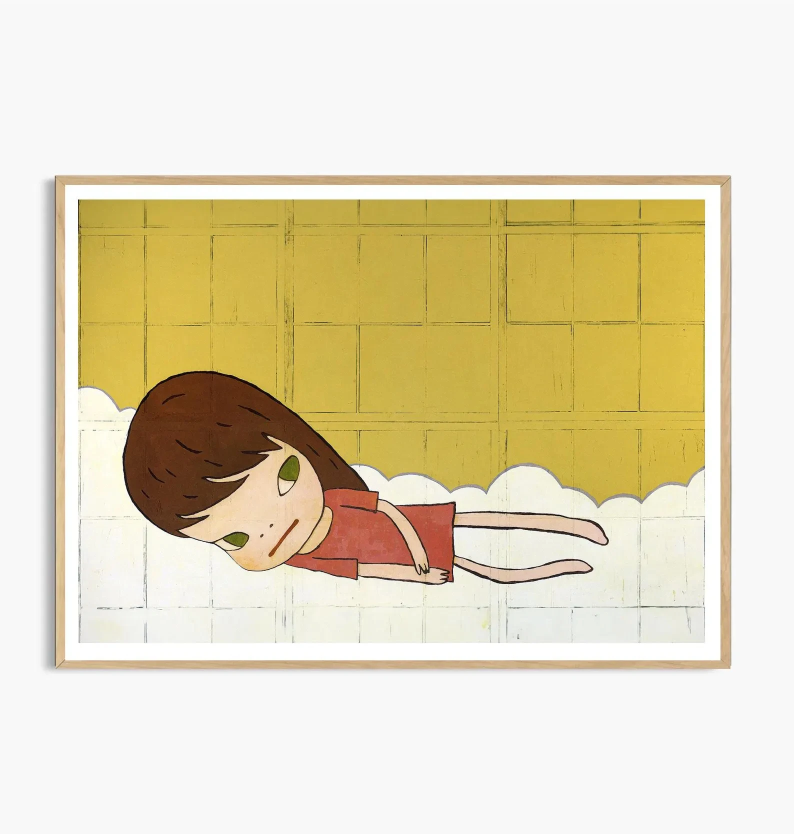 Yoshitomo Nara - plakat z postacią w stylu japońskim Wzór 3