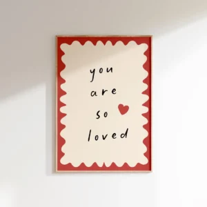 Plakat z Napisem You Are So Loved Zielony