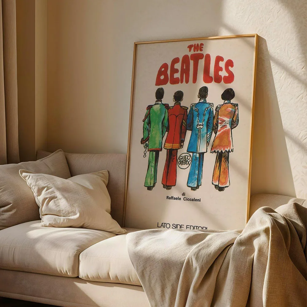 Plakat z cytatem o muzyce w stylu retro Wzór 6