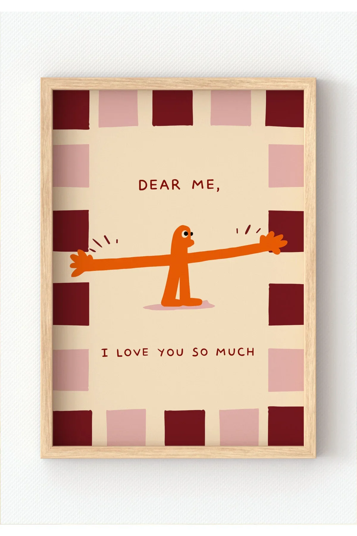 Plakat z napisem I love you this much Wzór 1