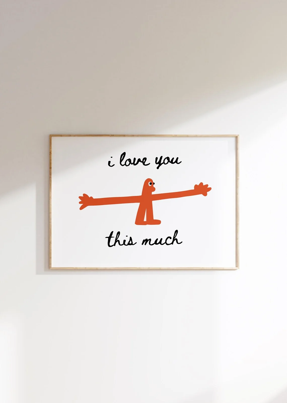 Plakat z napisem I love you this much Wzór 2