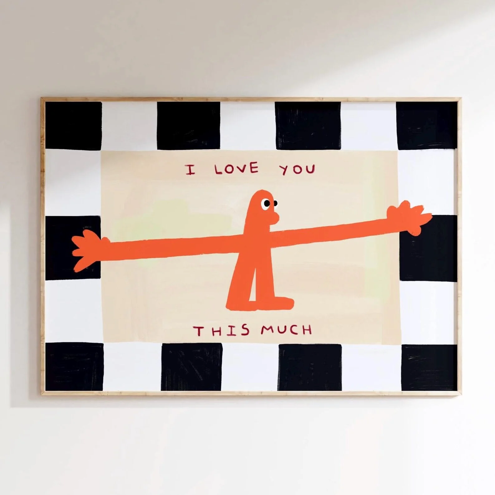 Plakat z napisem I love you this much Wzór 4