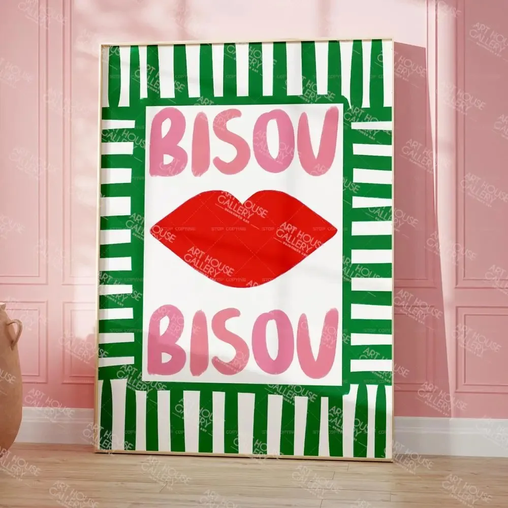Plakat Bonne Nuit Ma Cherie - romantyczny napis Wzór 3
