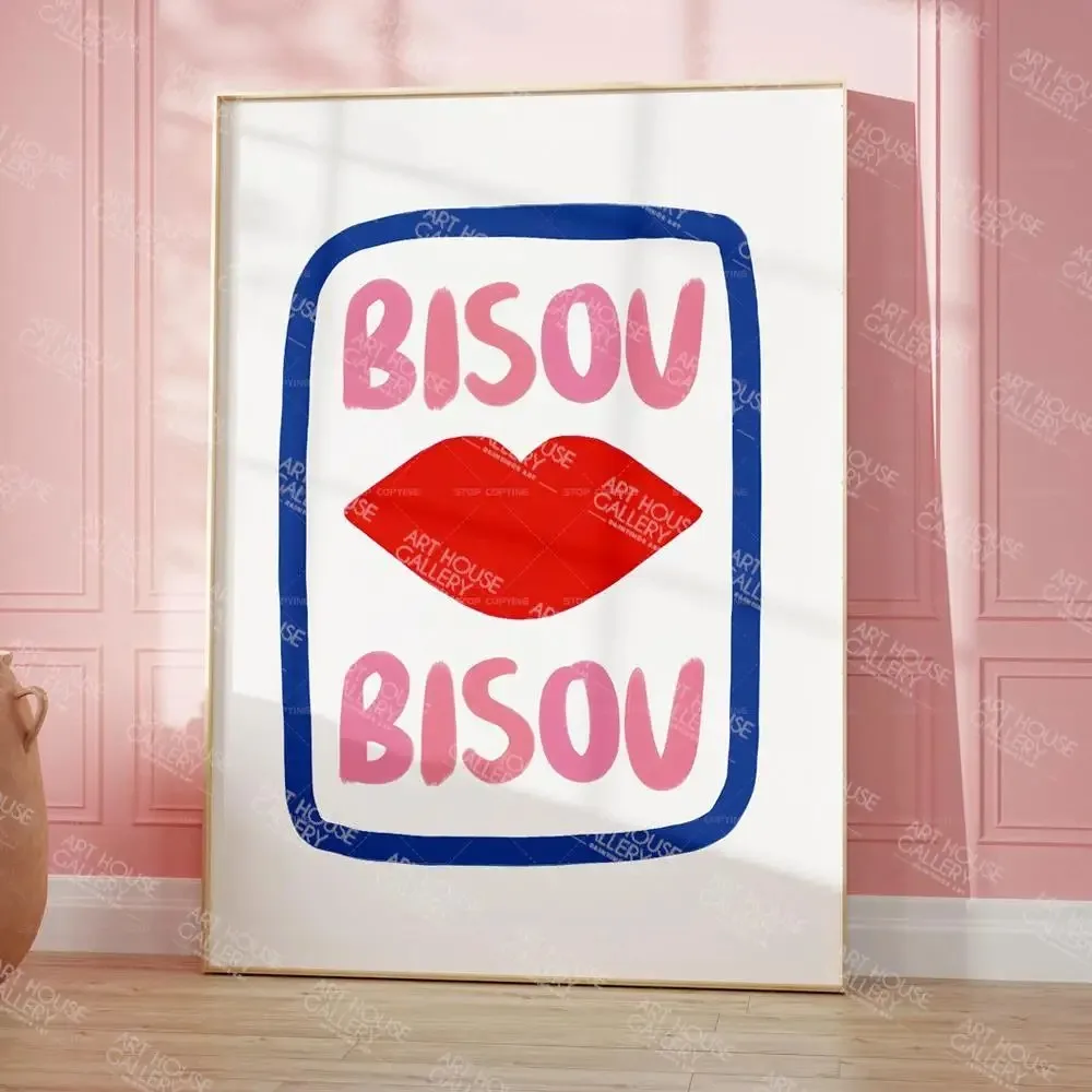 Plakat Bonne Nuit Ma Cherie - romantyczny napis Wzór 4