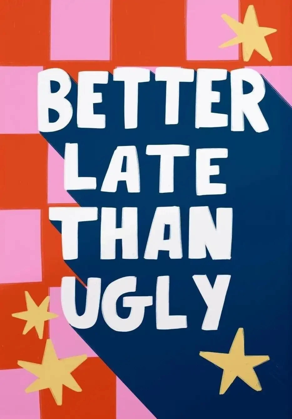 Plakat z Napisem Nice Bum do Łazienki Wzór 7