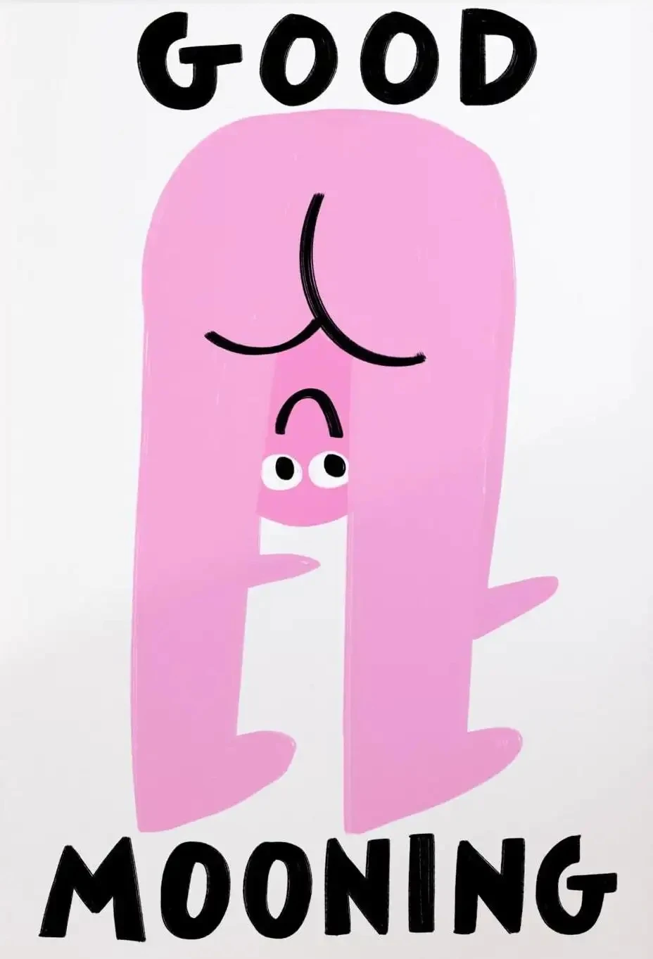 Plakat z Napisem Nice Bum do Łazienki Wzór 8