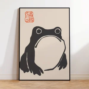 Żaba Matsumoto Hoji - nowoczesny plakat Biały