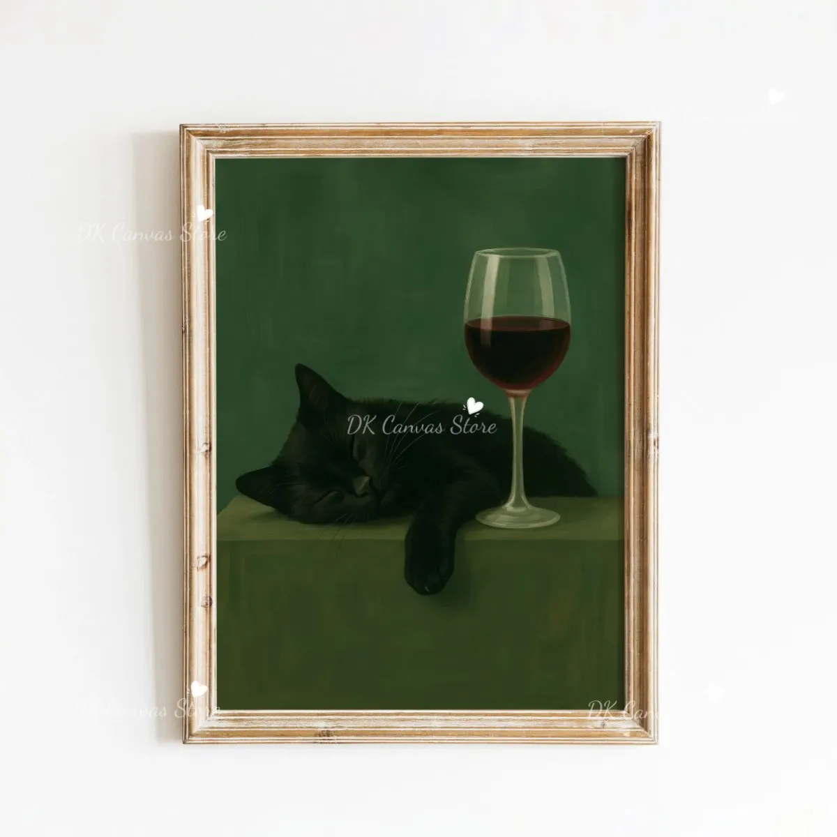 Plakat zabawny czarny kot vintage Wzór 2