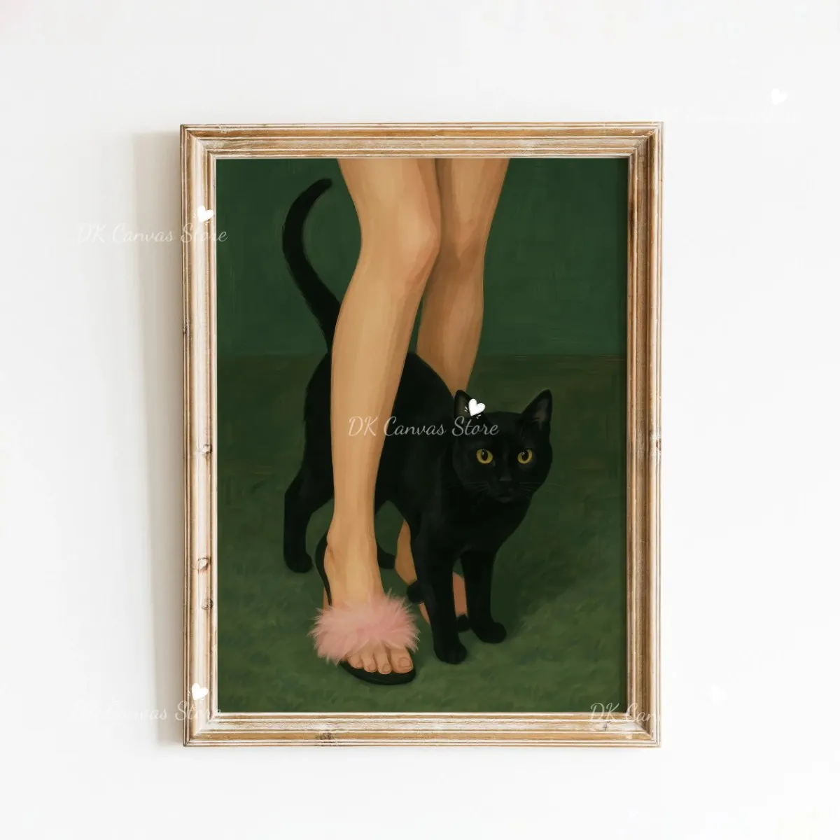 Plakat zabawny czarny kot vintage Wzór 3