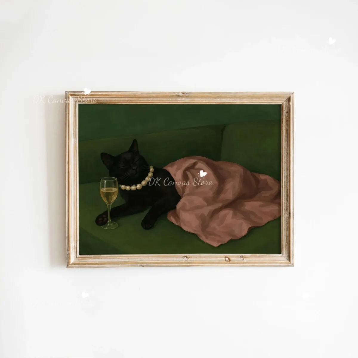 Plakat zabawny czarny kot vintage Wzór 4