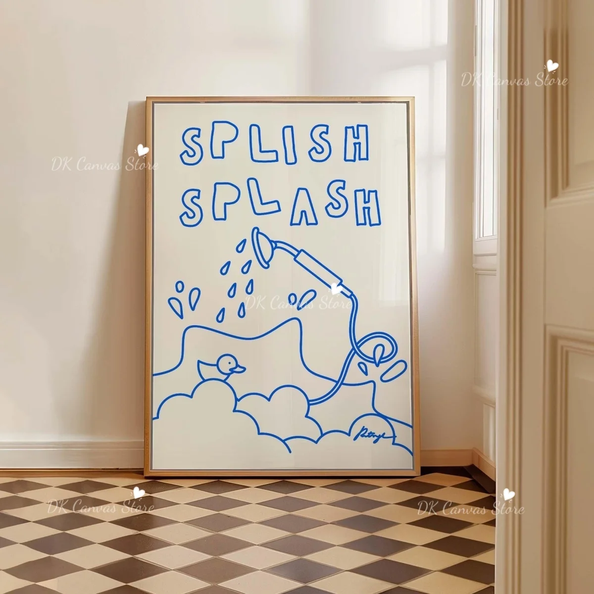 Plakat z zabawnym napisem do łazienki Wzór 4