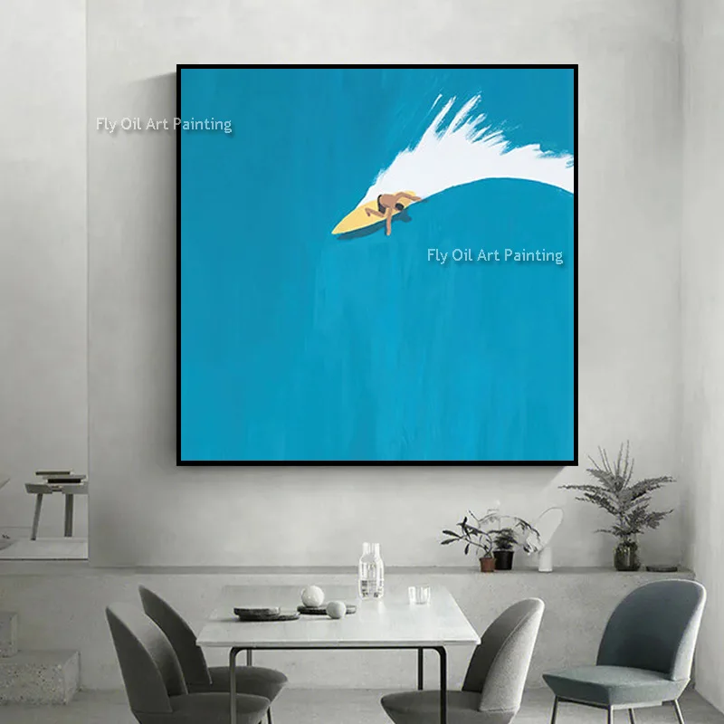 Plakat żaglówki - morski pejzaż w niebieskiej tonacji Zielony