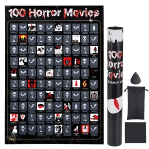 Plakat zdrapka z horrorami - 100 filmów grozy 1PCS