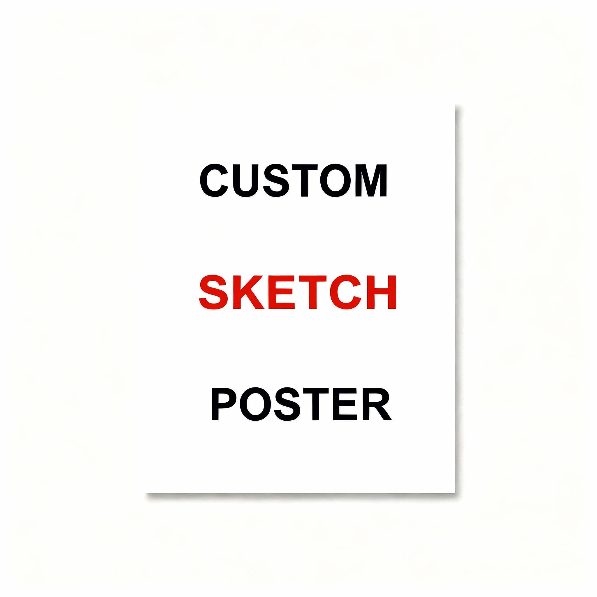 Plakat ze zdjęcia - szkic czarno-biały Sketch poster