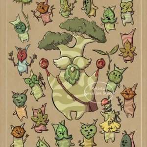 Flora Hyrule i Koroki z gry Zielony