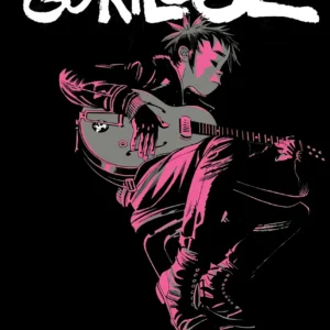 Plakat zespołu Gorillaz na płótnie Brązowy