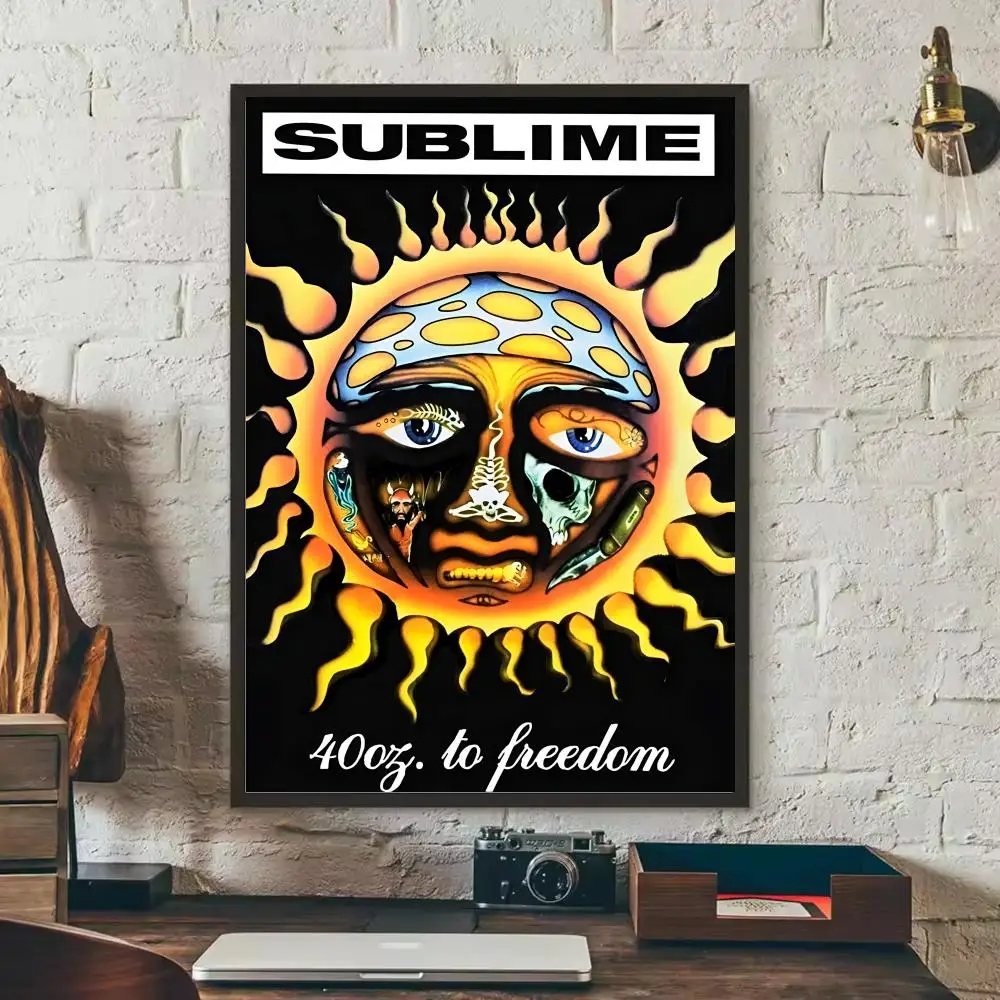 Plakat zespołu Sublime w stylu retro Black1