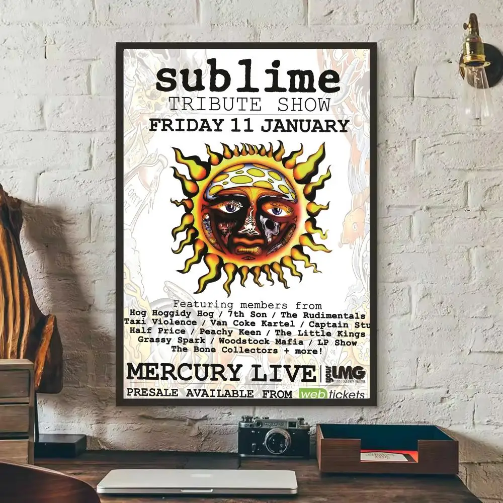 Plakat zespołu Sublime w stylu retro Black3