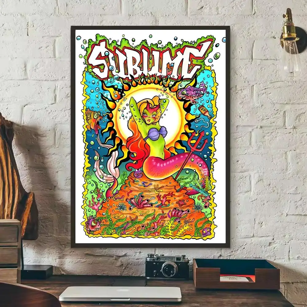 Plakat zespołu Sublime w stylu retro Black4