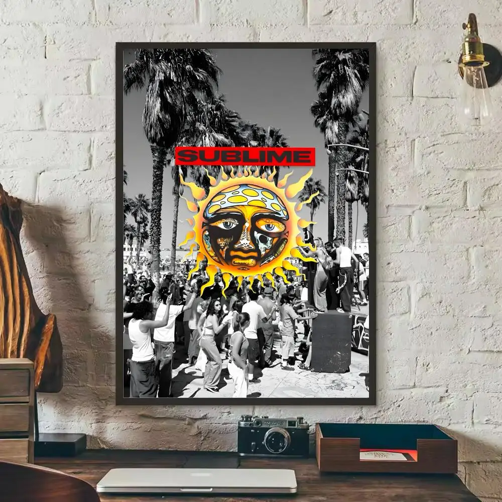 Plakat zespołu Sublime w stylu retro Black6