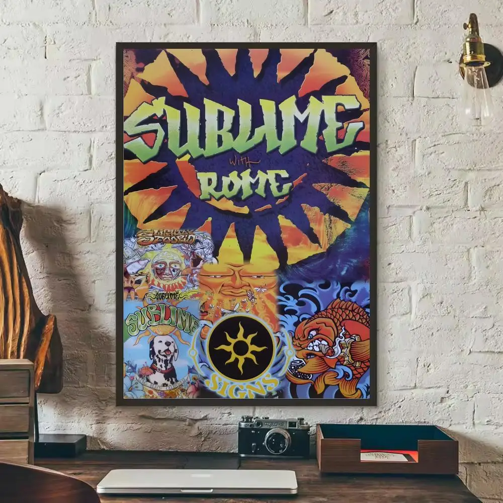 Plakat zespołu Sublime w stylu retro Black7